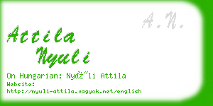 attila nyuli business card